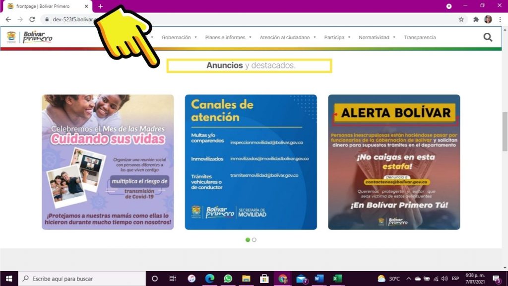 Anuncios y destacados