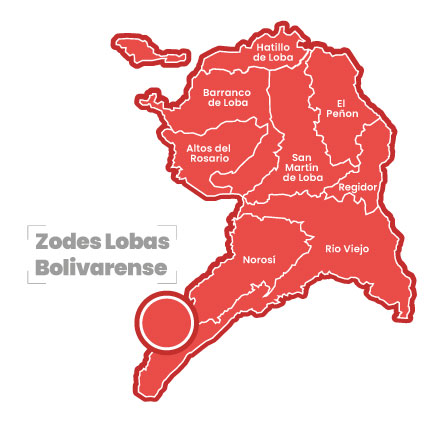 Mapa del Zodes Lobas Bolivarense