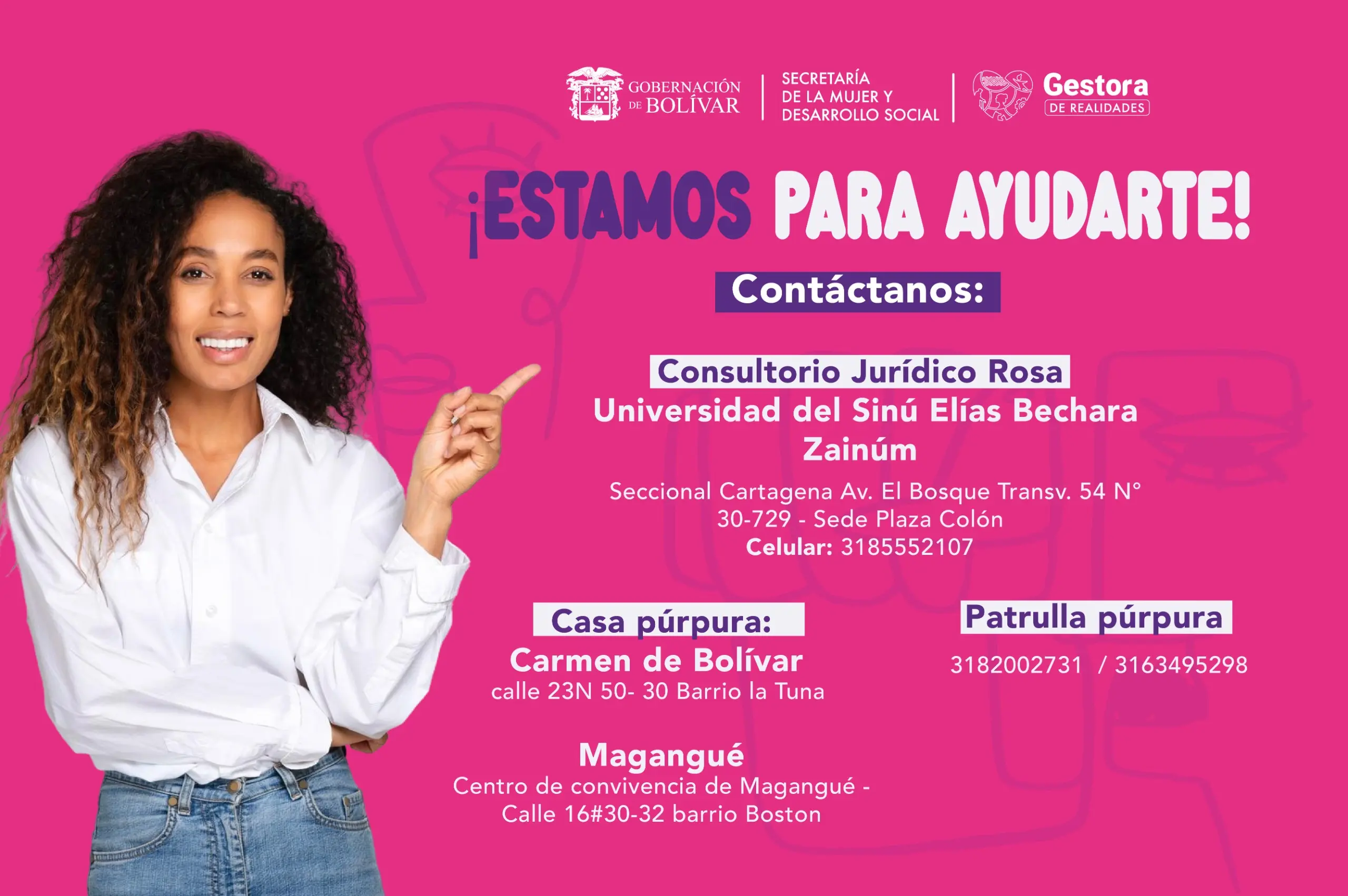 Información de Contacto, secretaria de la mujer