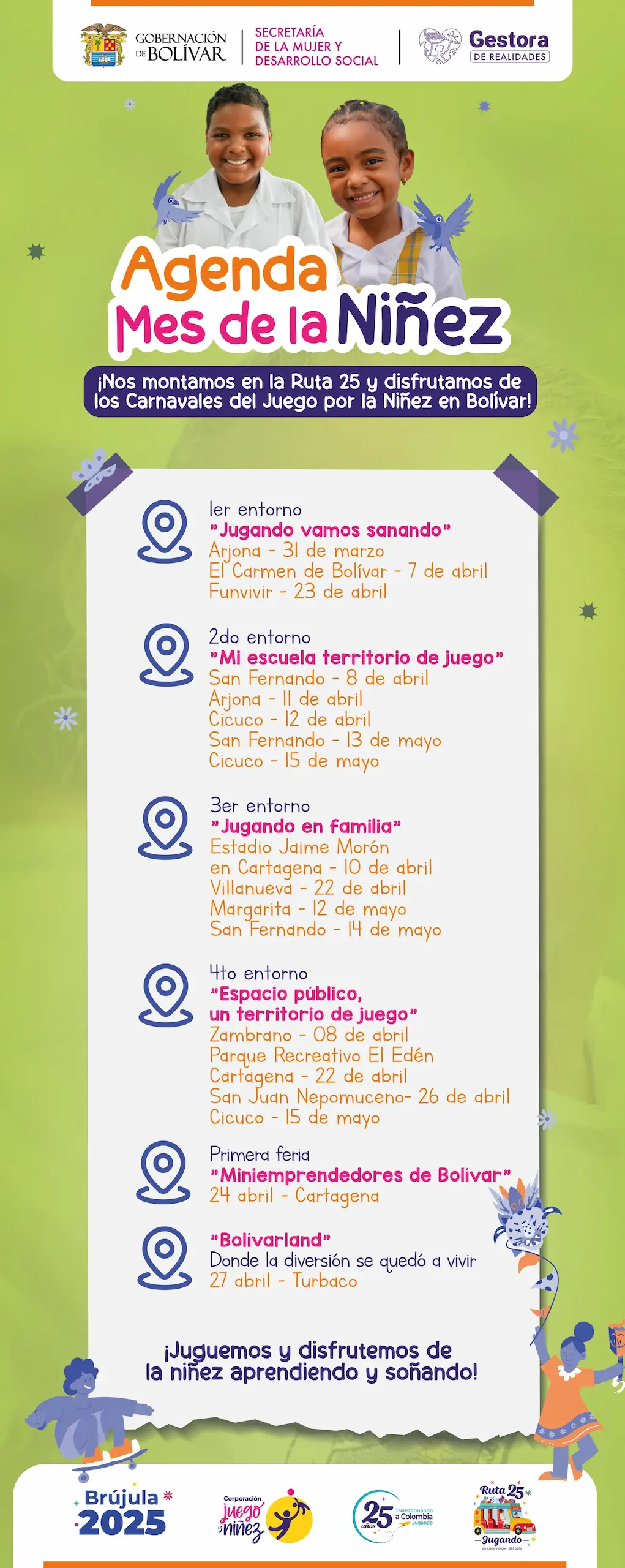Agenda de actividades Mes de la Niñez